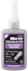 Vibra-Tite - 50 mL Bottle, Purple, Low Strength Liquid Threadlocker - Series 111, 24 hr Full Cure Time, Hand Tool Removal - Americas Industrial Supply