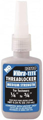 Vibra-Tite - 10 mL Bottle, Blue, Medium Strength Liquid Threadlocker - Series 121, 24 hr Full Cure Time, Hand Tool Removal - Americas Industrial Supply