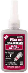 Vibra-Tite - 50 mL Bottle, Red, High Strength Liquid Threadlocker - Series 140, 24 hr Full Cure Time, Hand Tool, Heat Removal - Americas Industrial Supply