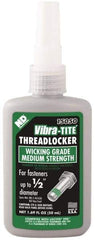 Vibra-Tite - 50 mL Bottle, Green, Medium Strength Liquid Threadlocker - Series 150, 24 hr Full Cure Time, Hand Tool Removal - Americas Industrial Supply