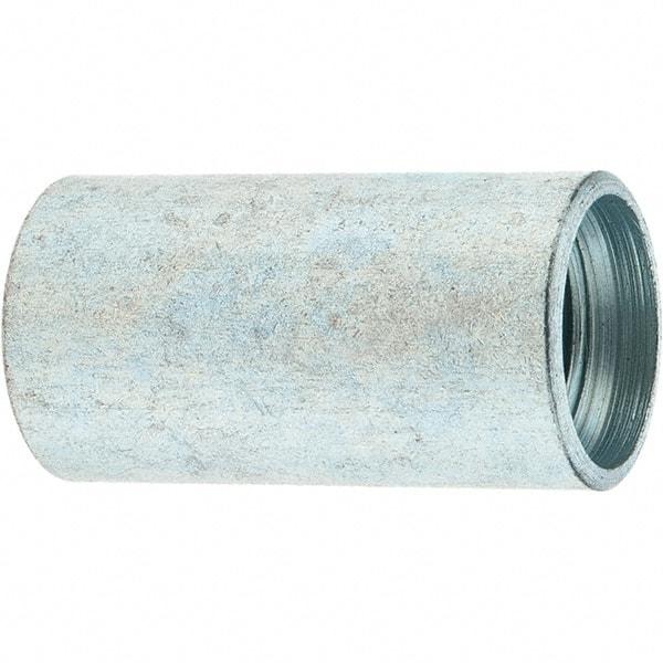 Made in USA - Class 300, 3/8" Galvanized Pipe Coupling - Threaded, Steel - Americas Industrial Supply