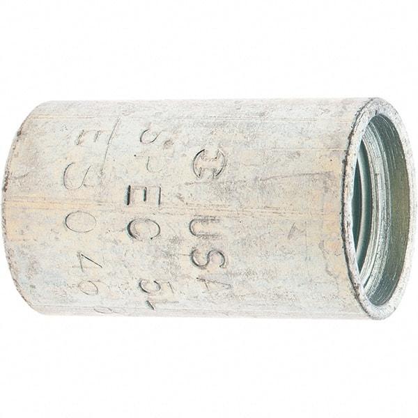 Made in USA - Class 300, 3/4" Galvanized Pipe Coupling - Threaded, Steel - Americas Industrial Supply