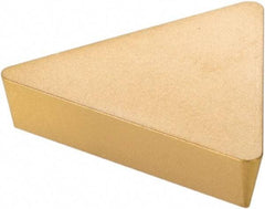 Interstate - TPG322 Grade TCN55 Carbide Turning Insert - TiC/TiN Finish, 60° Triangle, 3/8" Inscr Circle, 1/8" Thick, 1/32" Corner Radius - Americas Industrial Supply