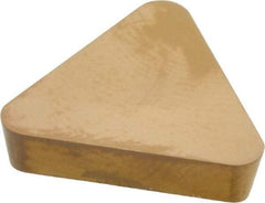 Interstate - TPG324 Grade TCN55 Carbide Turning Insert - TiC/TiN Finish, 60° Triangle, 3/8" Inscr Circle, 1/8" Thick, 1/16" Corner Radius - Americas Industrial Supply