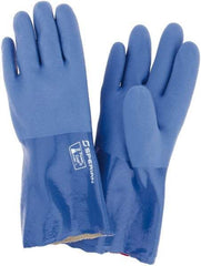Sperian - 12" Long, PVC Chemical Resistant Gloves - Cotton Lined - Americas Industrial Supply