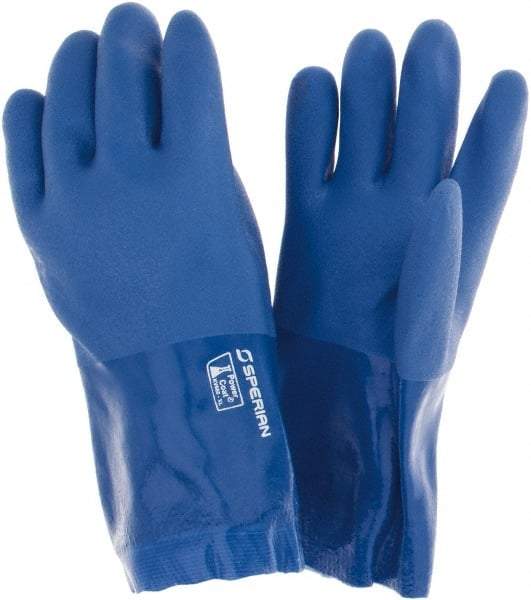 Sperian - 12" Long, PVC Chemical Resistant Gloves - Cotton Lined - Americas Industrial Supply