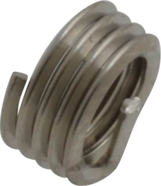 Recoil - M6x1.00 Metric Coarse, 6mm OAL, Free Running Helical Insert - 4 Free Coils, Tanged, Stainless Steel, Bright Finish, 1D Insert Length - Americas Industrial Supply