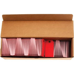 NMC - 1-7/8" High x 3-3/4" Long, Safety & Facility Blank Tag - 1 Side, Red Cardstock - Americas Industrial Supply
