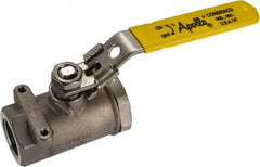 Apollo - 3/4" Pipe, Standard Port, Stainless Steel Standard Ball Valve - 2 Piece, NPT Ends, Locking Lever Handle, 600 WOG, 150 WSP - Americas Industrial Supply