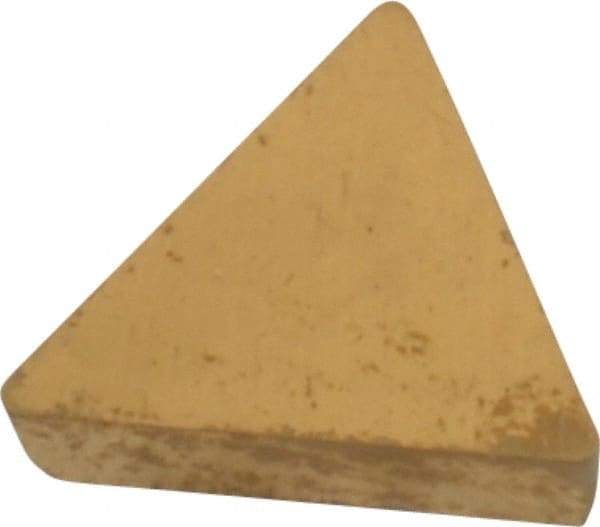 Interstate - TPEE731 Grade TCN55 Carbide Turning Insert - TiN/TiC/TiCN/TiN Finish, 60° Triangle, 7/32" Inscr Circle, 3/32" Thick, 1/64" Corner Radius - Americas Industrial Supply