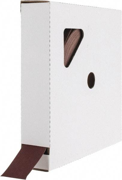 Tru-Maxx - 1-1/2" x 50 Yd 320 Grit Aluminum Oxide Cloth Roll - Extra Fine Grade, J Weighted Backing - Americas Industrial Supply