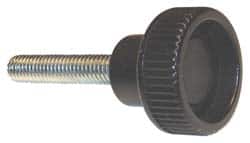 Gibraltar - 5/16-18 Knurled Shoulder Steel Thumb Screw - 1.54" OAL, 0.43" Head Height, Zinc-Plated Finish - Americas Industrial Supply