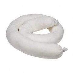 PRO-SAFE - 14 Gal, 4' Long, 3" Diam, Polypropylene Sock - Oil Only, White - Americas Industrial Supply