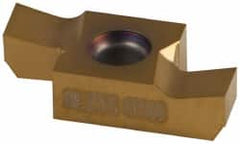 Seco - 2520NR FG Grade CP500, 1/4" Cutting Width Carbide Grooving Insert - 1/4" Max Depth of Cut, Right Hand, TiAlN/TiN Finish - Americas Industrial Supply