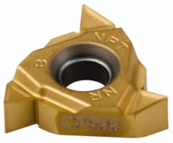Seco - 16NR Internal Right Hand 8 NPT Laydown Threading Insert - Grade CP500, TiAlN/TiN Coated Carbide - Americas Industrial Supply