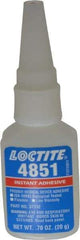 Loctite - 0.70 oz Bottle Clear Instant Adhesive - Series 4851, 20 sec Fixture Time, 24 hr Full Cure Time, Bonds to Fabric, Leather & Paper - Americas Industrial Supply