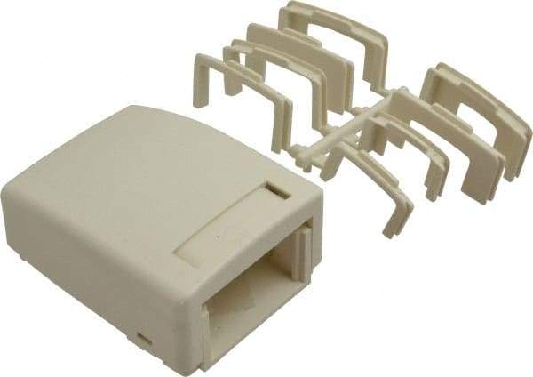 Wiremold - 3-5/8 Inch Long x 2-7/8 Inch Wide x 1 Inch High, Rectangular Raceway Box - Ivory, For Use with ECLIPSE PDB1 Series Raceways - Americas Industrial Supply