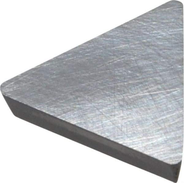 Interstate - TPU322 Grade I22 Carbide Turning Insert - 60° Triangle, 3/8" Inscr Circle, 1/8" Thick, 1/32" Corner Radius - Americas Industrial Supply