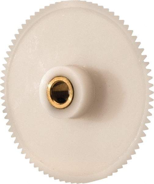 Made in USA - 48 Pitch, 2-1/4" Pitch Diam, 2.292" OD, 108 Tooth Spur Gear - 1/4" Face Width, 1/4" Bore Diam, 39/64" Hub Diam, 20° Pressure Angle, Acetal - Americas Industrial Supply