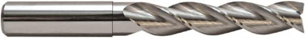 M.A. Ford - 5/8", 3/4" LOC, 5/8" Shank Diam, 6" OAL, 3 Flute, Solid Carbide Square End Mill - Single End, Spiral Flute, 36° Helix, Centercutting, Right Hand Cut, Right Hand Flute - Americas Industrial Supply