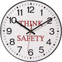 Infinity Insttruments - 11-1/2 Inch Diameter, White Face, Dial Wall Clock - Analog Display, Black Case, Runs on AA Battery - Americas Industrial Supply