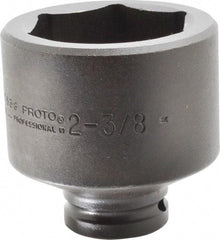 Proto - 3/4" Drive 2-3/8" Standard Impact Socket - 6 Points, 3-3/8" OAL - Americas Industrial Supply