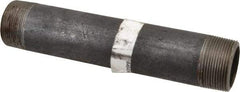 Made in USA - Schedule 80, 9" Long Black Pipe Nipple - Threaded - Americas Industrial Supply