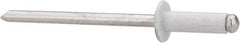 Marson - Button Head Aluminum Open End Blind Rivet - Aluminum Mandrel, 0.188" to 1/4" Grip, 1/4" Head Diam, 0.129" to 0.133" Hole Diam, 0.4" Length Under Head, 1/8" Body Diam - Americas Industrial Supply