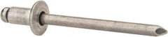 Marson - Button Head Aluminum Open End Blind Rivet - Steel Mandrel, 0.032" to 1/8" Grip, 3/8" Head Diam, 0.192" to 0.196" Hole Diam, 0.325" Length Under Head, 3/16" Body Diam - Americas Industrial Supply