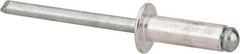 Marson - Button Head Aluminum Open End Blind Rivet - Steel Mandrel, 5/16" to 3/8" Grip, 3/8" Head Diam, 0.192" to 0.196" Hole Diam, 0.575" Length Under Head, 3/16" Body Diam - Americas Industrial Supply