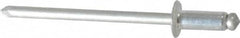 Marson - Button Head Stainless Steel Open End Blind Rivet - Stainless Steel Mandrel, 0.126" to 3/16" Grip, 1/4" Head Diam, 0.129" to 0.133" Hole Diam, 0.337" Length Under Head, 1/8" Body Diam - Americas Industrial Supply