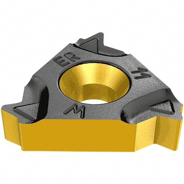 Iscar - 27IR Internal Right Hand 4 Round Laydown Threading Insert - Grade IC250, TiCN/TiN Coated Carbide, 15.88mm Inscribed Circle - Americas Industrial Supply