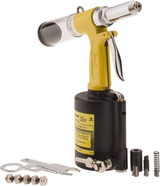 Marson - Up to 1/4" Capacity, Trigger Air Riveter - 9/16" Long Stroke, 1/4" Inlet, V-4 - Americas Industrial Supply