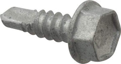 Buildex - #10, Hex Washer Head, Hex Drive, 5/8" Length Under Head, #3 Point, Self Drilling Screw - Steel - Americas Industrial Supply