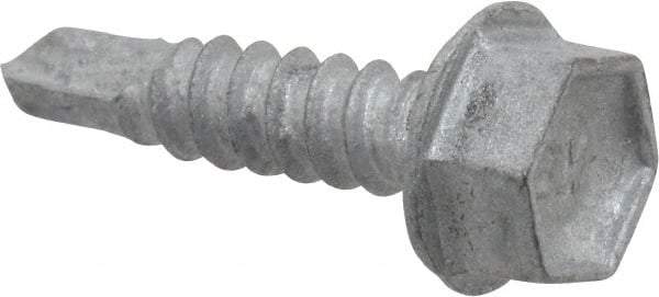 Buildex - #10, Hex Washer Head, Hex Drive, 3/4" Length Under Head, #3 Point, Self Drilling Screw - Steel - Americas Industrial Supply