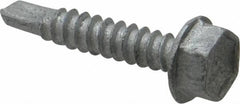 Buildex - #10, Hex Washer Head, Hex Drive, 1" Length Under Head, #3 Point, Self Drilling Screw - Steel - Americas Industrial Supply