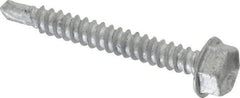 Buildex - #10, Hex Washer Head, Hex Drive, 1-1/2" Length Under Head, #3 Point, Self Drilling Screw - Steel - Americas Industrial Supply
