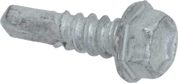 Buildex - #12, Hex Washer Head, Hex Drive, 3/4" Length Under Head, #3 Point, Self Drilling Screw - Steel - Americas Industrial Supply