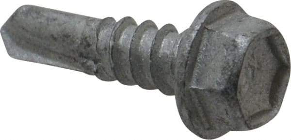Buildex - #12, Hex Washer Head, Hex Drive, 3/4" Length Under Head, #3 Point, Self Drilling Screw - Steel - Americas Industrial Supply