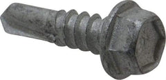 Buildex - #12, Hex Washer Head, Hex Drive, 3/4" Length Under Head, #3 Point, Self Drilling Screw - Steel - Americas Industrial Supply