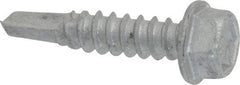 Buildex - #12, Hex Washer Head, Hex Drive, 1" Length Under Head, #3 Point, Self Drilling Screw - Steel - Americas Industrial Supply