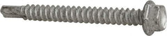 Buildex - #12, Hex Washer Head, Hex Drive, 2" Length Under Head, #3 Point, Self Drilling Screw - Steel - Americas Industrial Supply