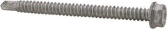 Buildex - 1/4", Hex Washer Head, Hex Drive, 3" Length Under Head, #3 Point, Self Drilling Screw - Steel - Americas Industrial Supply