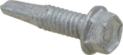 Buildex - #12, Hex Washer Head, Hex Drive, 7/8" Length Under Head, #4 Point, Self Drilling Screw - Steel - Americas Industrial Supply