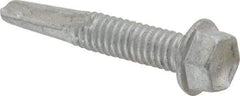 Buildex - #12, Hex Washer Head, Hex Drive, 1-1/4" Length Under Head, #4.5 Point, Self Drilling Screw - Steel - Americas Industrial Supply