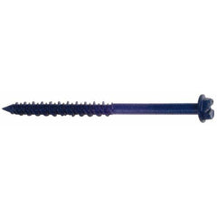 Red Head - 3/16" Diam, 3-1/4" Length Under Head, Hex Drive, Concrete Screw & Masonry Fastener - Americas Industrial Supply