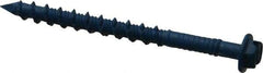 Made in USA - 3/16" Diam, 2-1/4" Length Under Head, Hex Drive, Concrete Screw & Masonry Fastener - Steel, Blue Climaseal Finish, Includes Drill Bit - Americas Industrial Supply