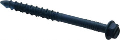 Made in USA - 1/4" Diam, 2-3/4" Length Under Head, Hex Drive, Concrete Screw & Masonry Fastener - Steel, Blue Climaseal Finish, Includes Drill Bit - Americas Industrial Supply