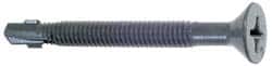 Buildex - 1/4", Flat Head, Phillips Drive, 3" OAL, #4 Point, Self Drilling Screw - Steel - Americas Industrial Supply
