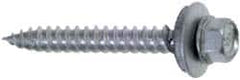 Buildex - #9 Hex Washer Head Sheet Metal Screw - Steel, 1-1/2" Length Under Head - Americas Industrial Supply